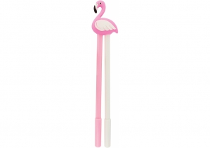 Ручка шариковая гелевая Flamingo двойная, пишет синим, ассорти MAXI BJ20-3N015