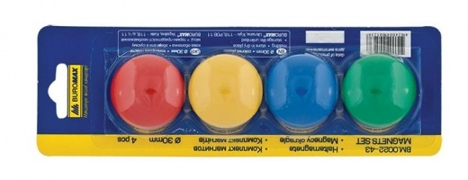 Комплект магнитов, 4шт. х 30мм Buromax BM.0022-43