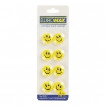 Комплект магнітів СМАЙЛИК, 8 шт *20 мм Buromax BM.0031