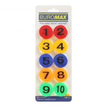 Комплект магнітів ЦИФРИ, 10шт *30 мм Buromax BM.0034