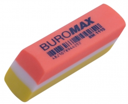 Гумка 1115, прямокутна,53x16x12 мм, м'який пластик, асорті кольорів Buromax BM.1115