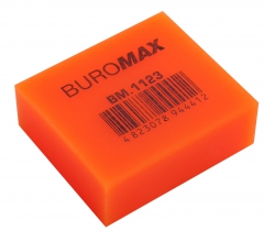 Резинка NEON, прямоугольная, 40x35x14 мм, мягкий пластик, ассорти цветов Buromax BM.1123