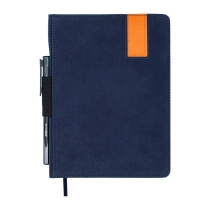 Щоденник недатований VERONA, A5, синій, штуч. шкіра/поролон, 336 стор Buromax BM.20150-02