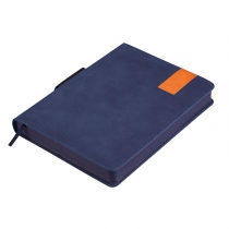Щоденник недатований VERONA, A5, синій, штуч. шкіра/поролон, 336 стор Buromax BM.20150-02