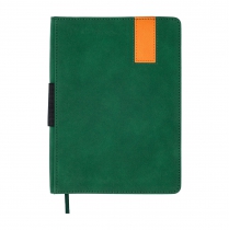 Щоденник недатований VERONA, A5, зелений, штуч. шкіра/поролон, 336 стор Buromax BM.20150-04