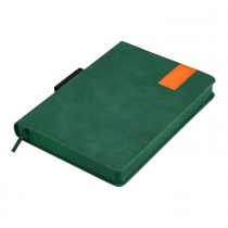 Щоденник недатований VERONA, A5, зелений, штуч. шкіра/поролон, 336 стор Buromax BM.20150-04