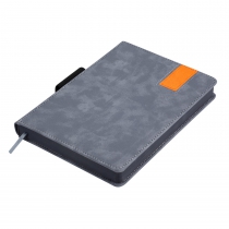 Щоденник недатований VERONA, A5, сірий, штуч. шкіра/поролон, 336 стор Buromax BM.20150-09