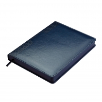 Дневник недатированный VIENNA, A5, синий, штуч.кожа/поролон, 336 стр. Buromax BM.20180-02