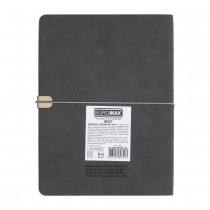Щоденник недатований BEST, A5, сірий, штуч.шкіра, 336 стор Buromax BM.20190-09