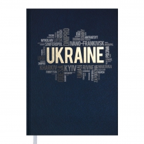 Ежедневник недат. UKRAINE, A5, синий Buromax BM.2021-02