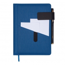 Щоденник недатований GALAXY, A5, синій, штуч.шкіра/поролон, 336 стор Buromax BM.20240-02