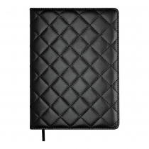 Щоденник недатований DONNA LINE, A5, чорний, штуч.шкіра/поролон, 336 стор Buromax BM.20300-01