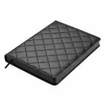 Щоденник недатований DONNA LINE, A5, чорний, штуч.шкіра/поролон, 336 стор Buromax BM.20300-01