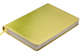 Щоденник недатований METALLIC, A5, 288 стор. жовтий Buromax BM.2033-08
