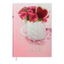 Дневник недатированный ROMANTIC, A5, розовый Buromax BM.2040-10