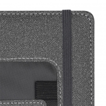 Щоденник недатований COMBI, A5, сірий, штуч.шкіра/поролон, 336 стор Buromax BM.20500-09