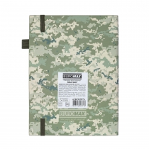 Щоденник недатований MILITARY, A5, світло-зелений, штуч.шкіра, 336 стор Buromax BM.20700-15
