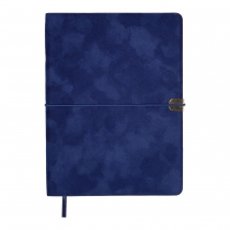 Щоденник недатований VELOUR, A5, синій, штуч.шкіра, 336 стор Buromax BM.20770-02