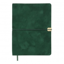 Щоденник недатований VELOUR, A5, зелений, штуч.шкіра, 336 стор Buromax BM.20770-04