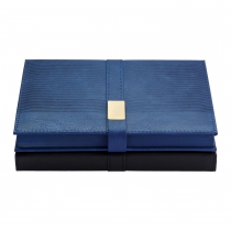 Щоденник недатований LEROY, A5, синій, штуч.шкіра, 336 стор Buromax BM.20780-02