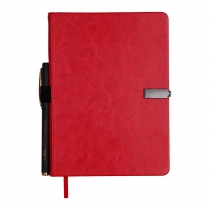Щоденник недатований LEGEND, A5, червоний, штуч.шкіра, 336 стор Buromax BM.20790-05