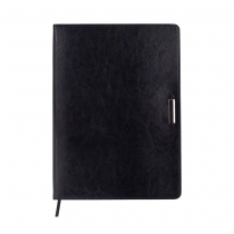 Щоденник недатований SALERNO, L2U, А4, чорний, штуч.шкіра, 336 стор Buromax BM.20990-01