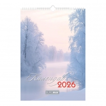 Календарь настенный 2026 г., А3, 1 пружина, Seasons landscape Buromax BM.210603