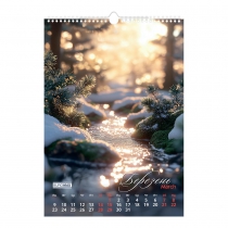 Календарь настенный 2026 г., А3, 1 пружина, Seasons landscape Buromax BM.210603