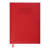 Дневник датированный 2024 GENTLE, A5, красный, штуч. кожа/поролон Buromax BM.2109-05
