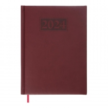 Дневник датированный 2024 GENTLE, A5, темно-красный, штуч. кожа/поролон Buromax BM.2109-13