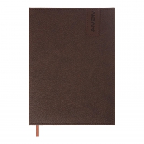 Дневник датированный 2024 VERTICAL, A5, коричневый, штуч. кожа/поролон Buromax BM.2110-25