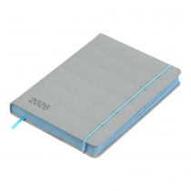 Щоденник датований 2026 AURA, A5, сірий, штучна шкіра/поролон Buromax BM.21100-09