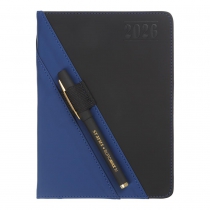 Дневник датов. 2026 TRIUMPH, A5, синий, искусственная кожа/поролон Buromax BM.21104-02