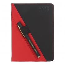 Щоденник датований 2026 TRIUMPH, A5, червоний, штучна шкіра/поролон Buromax BM.21104-05