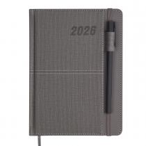 Щоденник датований 2026 FOREVER, A5, сірий, штучна шкіра/поролон Buromax BM.21108-09