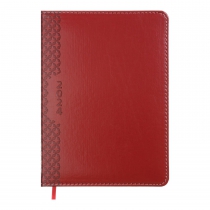 Дневник датированный 2024 VIENNA, A5, красный, штуч. кожа/поролон Buromax BM.2111-05
