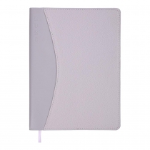 Щоденник датований 2026 AURORA, A5, бузковий, штуч.шкіра/поролон Buromax BM.21115-26