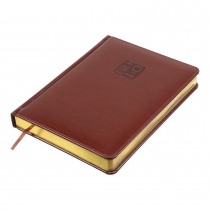 Дневник датированный 2024 BRAVO, A5, коричневый, штуч. кожа/поролон Buromax BM.2112-25