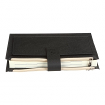 Дневник датированный 2026 ENIGMA, A5, черный, штуч. кожа/поролон Buromax BM.2113-01