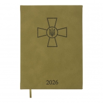 Щоденник датований 2026 FORCES, A5, світло-коричневий, штучна шкіра/поролон Buromax BM.21130-18