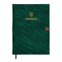 Щоденник датований 2026 PATRIOT VELOUR, A5, зелений, штучна шкіра Buromax BM.21133-04