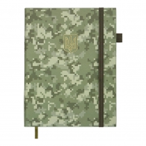 Щоденник датований 2026 MILITARY, A5, хакі, штучна шкіра Buromax BM.21134-59