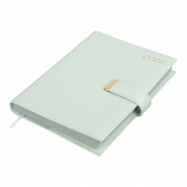 Дневник датированный 2026 NUDE, A5, светло-зеленый, штуч.кожа Buromax BM.21140-15