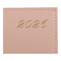 Дневник датированный 2026 NUDE, A5, светло-розовый, штуч.кожа Buromax BM.21140-43