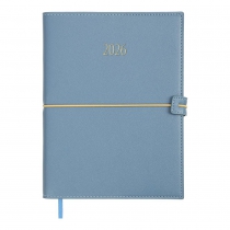 Щоденник датований 2026 PANDORA, A5, синій, штуч.шкіра Buromax BM.21141-02