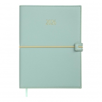 Щоденник датований 2026 PANDORA, A5, м'ятний, штуч.шкіра Buromax BM.21141-38