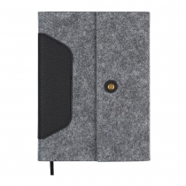 Щоденник датований 2026 OSCAR, A5, чорний, штуч.шкіра Buromax BM.21142-01