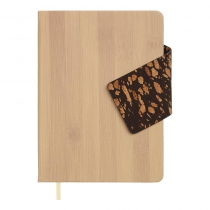 Щоденник датований 2026 NATURE, A5, пісочний, штуч.шкіра Buromax BM.21143-22