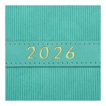 Щоденник датований 2026 LEROY, A5, бірюзовий, штуч.шкіра Buromax BM.21145-06