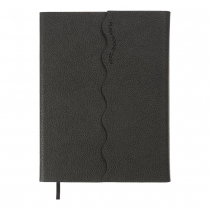 Дневник датированный 2026 CHARME, A5, серый, штуч.кожа Buromax BM.21146-09